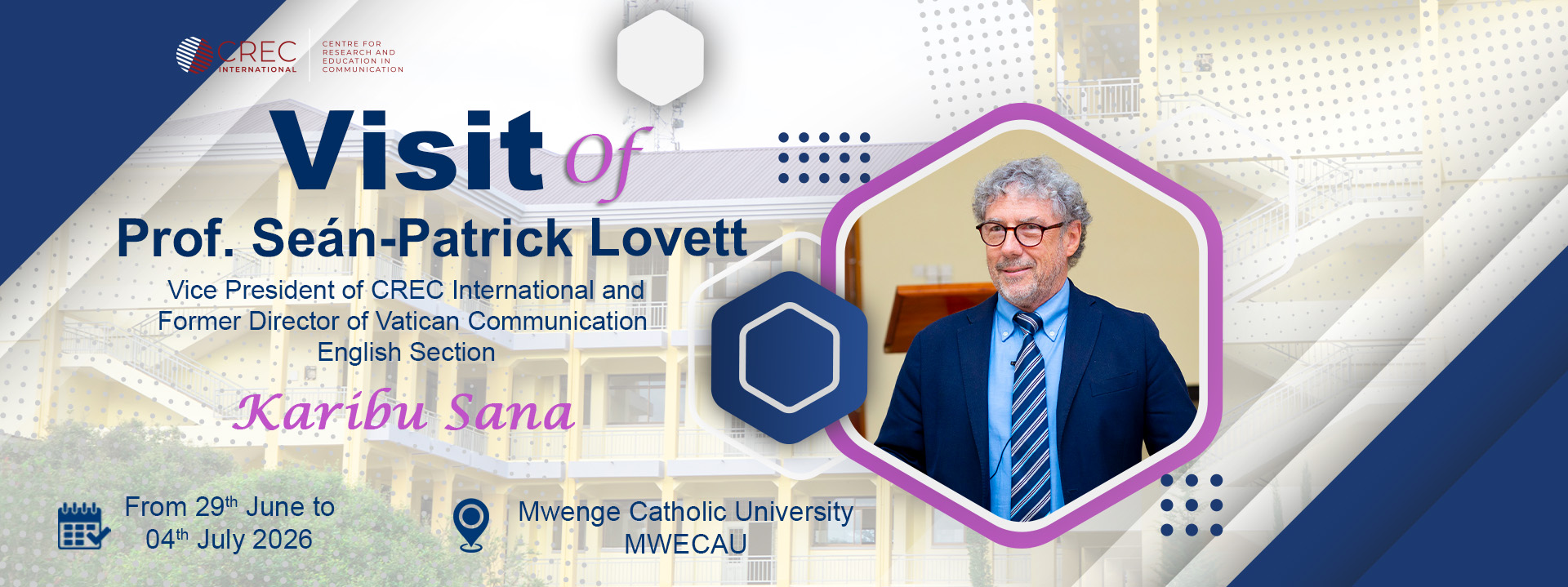Visit of Prof. Seán-Patrick Lovett, Vice President of CREC International